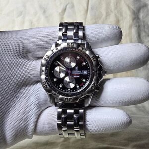 FESTINA Men's Silver and Black Watch